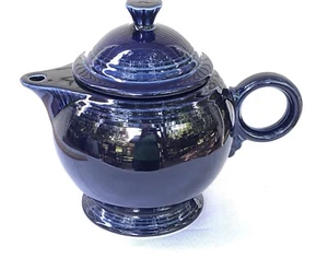 Vintage Homer Laughlin Fiesta Ware 5 Cup Cobalt Blue Teapot C. 1990’s - Picture 1 of 12