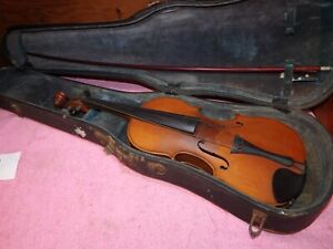 Vintage 3/4 Violin Antonius Stradivarius w/Case For Repair Parts