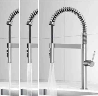 Vigo VG02052ST Edison 1,8 GPM 20" H mango único 1 agujero preenjuague - acero inoxidable S Foto 1 de 4