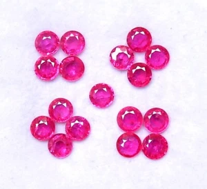 4 mm Natural Ruby Round Cut Lot 18 Pcs 4.54 CTS Calibrated Loose Gemstones - Picture 1 of 7