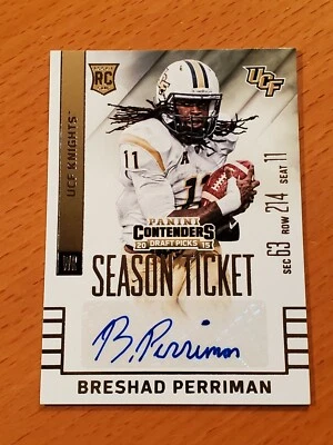 2015 Contenders Draft #117A Breshad Perriman UCF Jets Rookie WR Auto Lot A - Image 1 of 2