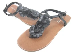 RAMPAGE, AMBUR T-STRAP SANDALE, DAMEN, SCHWARZ, US 7,5 M, SYNTHETIK, NEU ohne Karton - Bild 1 von 5