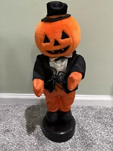 Telco Motion-ettes Soft Jack-o-Lantern Pumpkin Head 17" Sounds & Movement USED - Picture 1 of 7