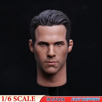 1/6 Ryan Reynolds heroes Man Head Sculpt F 12" Hot Toys Worldbox Body Figures - Image 1 of 4