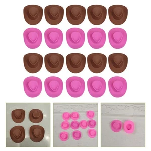 20 Pcs Mini Cowboy Hat Toys Miniatures Dollhouse Accessories Hats - Picture 1 of 10
