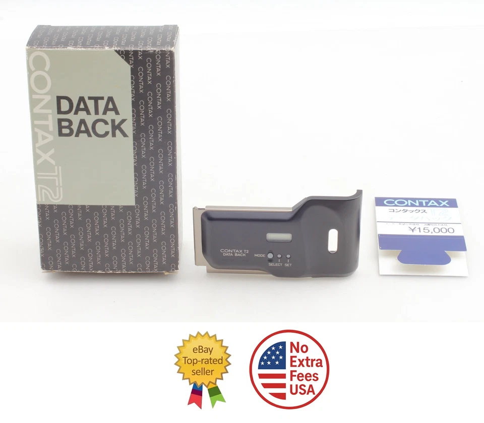 Tested [ MINT in Box ] Contax Data Back Door Titan Silver For T2 T2D From JAPAN - Image 1 of 4