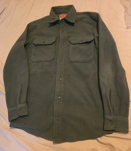 Wrangler Men's Small Gray Fleece Button Up Long Sleeve Shirt - Picture 1 of 4
