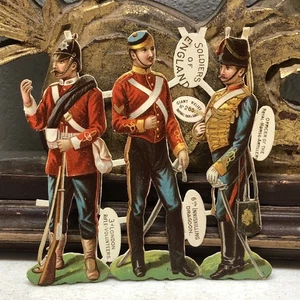 Die Cut Set di 3 Soldatini d'Inghilterra di Raphael Tuck & Sons Royal Horse ++ - L5 - Foto 1 di 5