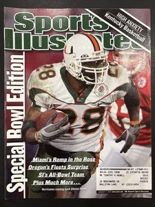 Sports Illustrated 7 de enero de 2002 Clinton Portis Miami Hurricanes Rose Bowl - Imagen 1 de 2