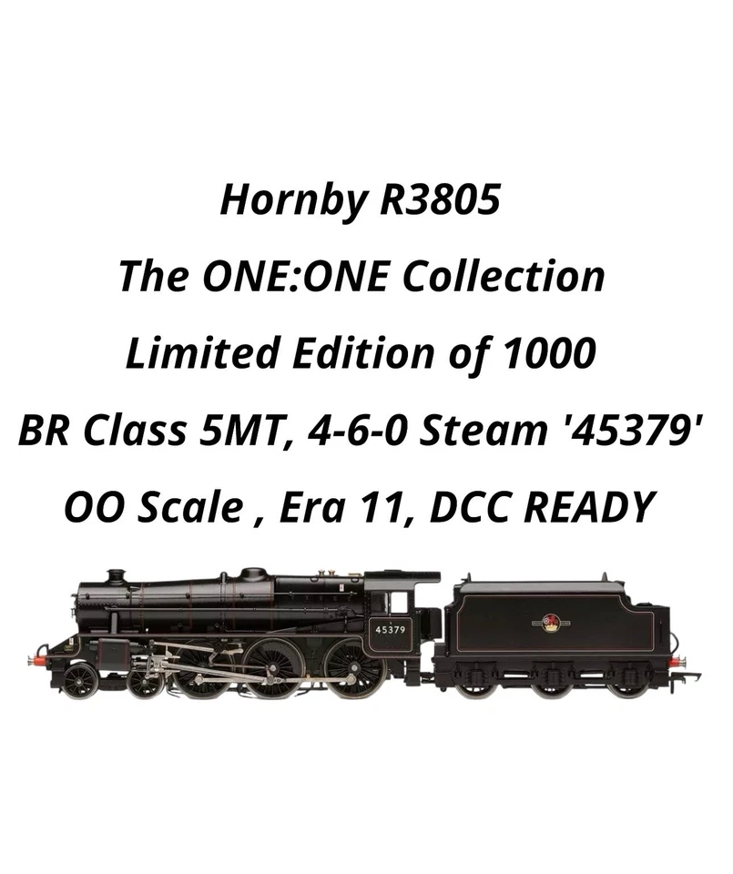 Hornby R3805 OO Scale BR Class 5MT One:One Collection 4-6-0 Steam 45379 Era 11 - Image 1 of 4
