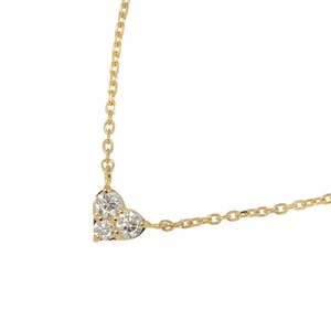 Vendome Aoyama Diamond 0.10ct Necklace 18K Yellow Gold 750 90249592 - Picture 1 of 10