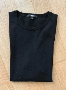 Uniqlo Merino Pullover, Rundhals, schwarz, Gr. L - Bild 1 von 1