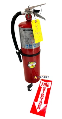 全新 5 磅七叶树 - ABC 干化学灭火器 带认证标签 — 第 1/2 张图片