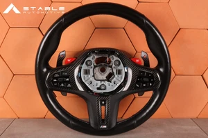 BMW M3 G80 G81 M4 G82 G83 VOLANTE M-POWER CARBONIO RISCALDATO PADDLE ASSISTANT - Foto 1 di 14