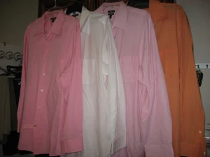 Lote de 4 camisas de vestir Croft & Barrow, colores, botón delantero, largo Slv, 18 1/2-19 - Imagen 1 de 10