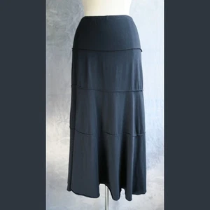 NECESSITESES Maxi Falda Negra en Niveles Talla M Algodón Pull On Bruja Gótica EE. UU. - Imagen 1 de 8