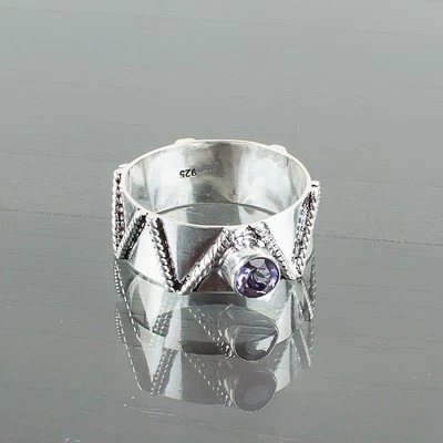 Iolite Gemstone 925 Sterling Silver Ring Handmade Jewelry Ring For Gift - Image 1 of 3