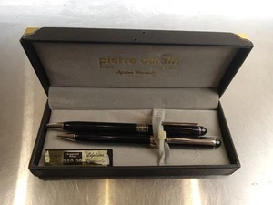 Pierre Cardin Schwarz/Silber Kugelschreiber und Druckbleistift Set - Bild 1 von 2