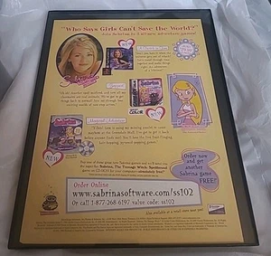Sabrina The Teenage Witch Videospiel Druck Werbung gerahmt 2000 8,5 x 11 - Bild 1 von 1