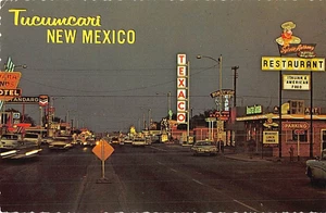 Postcard NM: Tucumcari, New Mexico, Business District, Route 66, 1960's 4x6 - Picture 1 of 2