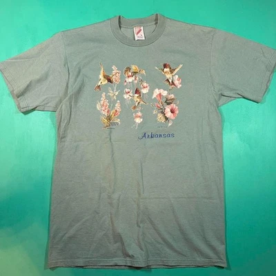 Camiseta Gráfica Colibrí Vintage Años 90 Colibrí Arkansas Naturaleza Camiseta Foto 1 de 4