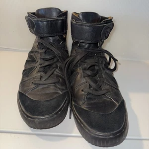 True Religion Herren Schwarz/Schwarz Leder High Tops Gr:8 - Bild 1 von 12