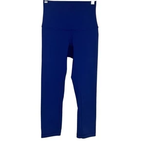 Lululemon Wunder Under Crop Leggings Navy Blue 4 Women’s Running Gym Training - Picture 1 of 5