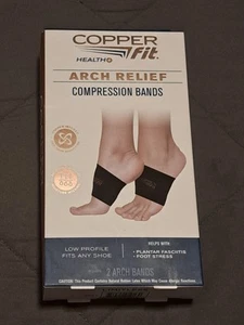 Copper Fit Health Unisex Arch Relief Compression Bands for Plantar Fasciitis - Picture 1 of 2
