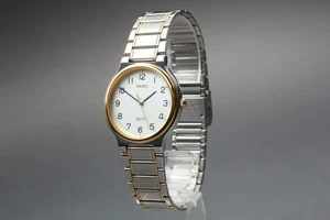 Vintage 1992 [Exc+5] Seiko Spirit 7N01-6A70 Gold Slim Men's Watch From JAPAN - Picture 1 of 10