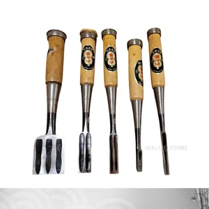 Nomikatsu Oire Nomi Japanese Bench Chisels Set of 5 - From Japan - Nomikatsu - - Picture 1 of 4