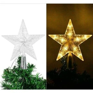 21cm 31 LED XMAS Dekoration Weihnachtsbaumspitze Christbaumspitze Stern Warmweiß - Bild 1 von 4