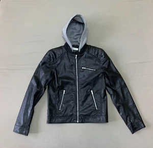 H&M Leather Jacket male S with Hood - Picture 1 of 9