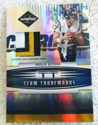 Philip Rivers 2006 Leaf Limited Team Trademarks Refractor 3CLR Patch#/30!Charger - Image 1 of 2