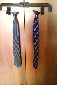 [SEHR SCHÖNES] SET MIT ZWEI KRAWATTEN (CLIPS) GRÖSSE JUNGEN MEDIUM! - Bild 1 von 3