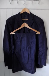 mens ULTIMO NAVY 100% LINEN SUIT SIZE 42"L CHEST 38" WAIST 31" LEG - Picture 1 of 12