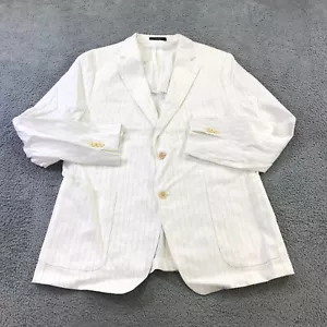 Banana Republic Blazer Mens 46 R Sports Coat Suit Jacket Tessuti Sondrio Linen d - Picture 1 of 12