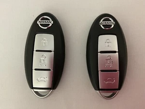 NISSAN GENUINE SMART KEY 3 BUTTON BPAOB-22 2set - Picture 1 of 8
