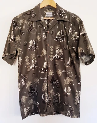 David Carey Originals Elvis Presley Shirt Size L Motorcycle Hawaiian Button Up - Image 1 of 4