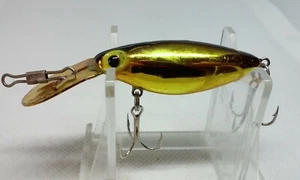 Vintage Storm Pre-Rapala Thinfin HOT N TOT Metallic Yellow/Blk Back 3" H104 Lure - Picture 1 of 7