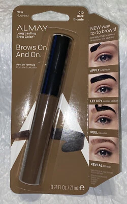 ALMAY THE BROW LIVES ON #010 DARK BLONDE PEEL OFF FORMULA 0.24 FL OZ New - Image 1 of 2