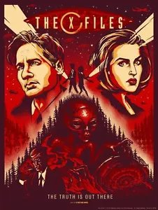 Obras de Arte Interpretativas Mulder Scully X-Files de Invasión Alienígena Nave Espacial Sitio de Accidentes - Imagen 1 de 1