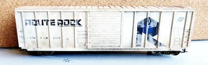Rock Island RR White 50' single door boxcar 718103 Roundhouse HO Weathered - Picture 1 of 8