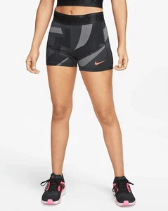 Nike Pro Dri-FIT Damen Mid-Rise 3" Trainingsshorts FD0956-010 Größe L *Neu mit Etikett* - Bild 1 von 4