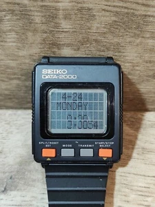 VINTAGE RETRO SEIKO DATA 2000 WRISTWATCH DIGITAL DISPLAY WATCH - Picture 1 of 21