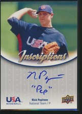 2009 Upper Deck USA Box Set Inscriptions National Team INNTNP Nick Pepitone Auto