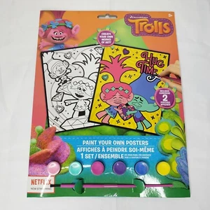 Trolls Paint Your Own Posters DreamWorks 2 Poster Art Set - Picture 1 of 3