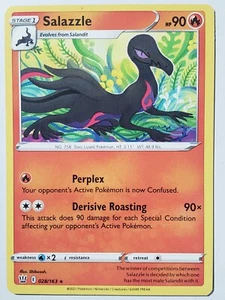 Salazzle 028/163 VLP - B2G1F RARE Battle Styles Pokemon Card - Shibuzoh Art - Picture 1 of 5