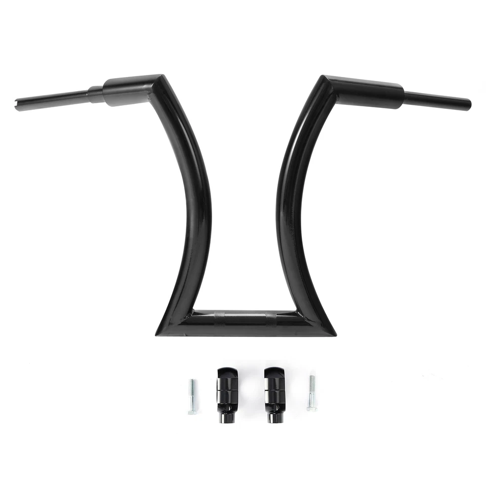 Manillar de barra de suspensión negro de 20" con elevadores apto para Harley Sportster XL Foto 1 de 4