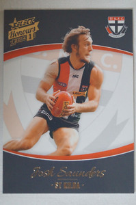 St Kilda Saints AFL Football Select Honours Series 1 Football Card Josh Saunders