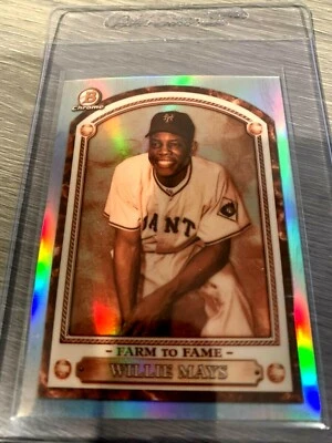 2020 Bowman Chrome Willie Mays Farm To Fame Insert #FTF-WM - Image 1 of 2